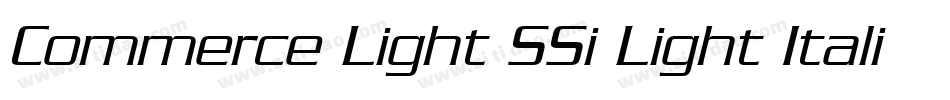 Commerce Light SSi Light Italic字体转换